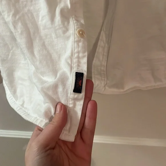 Faherty Sunwashed Knit Shirt, White - S - Picture 8 of 10